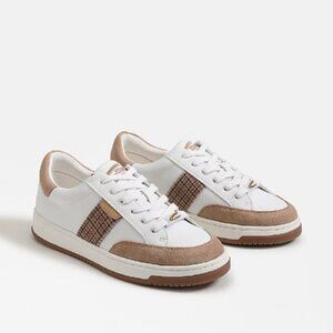 Circus NY by Sam Edelman Vance White/Taupe Lace Up Low Top Sneaker Size 9 NWOB
